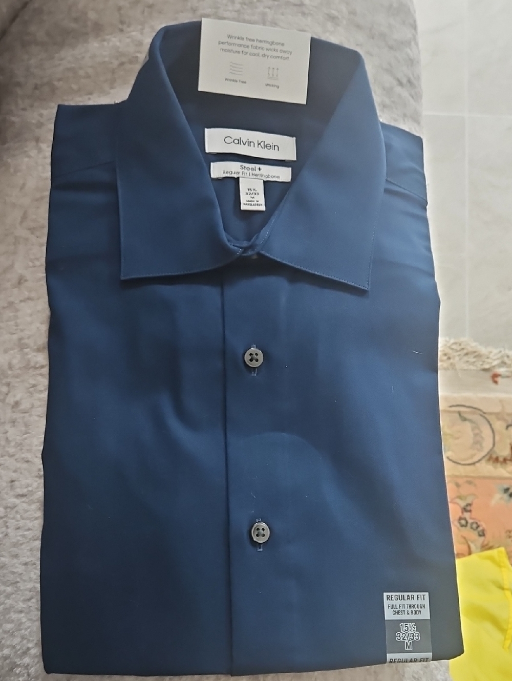 Calvin Klein Men's Deep Navy Dress Shirt - Regular Fit